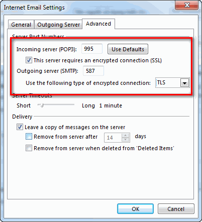 Cấu hình Mail Outlook 2016