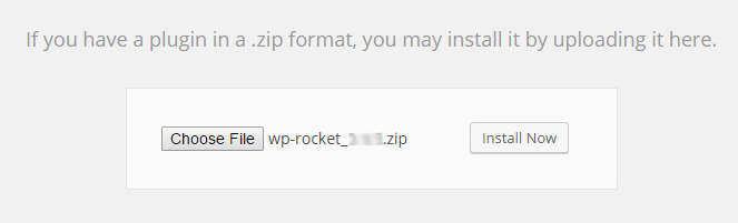 upload plugin wp rocket 1