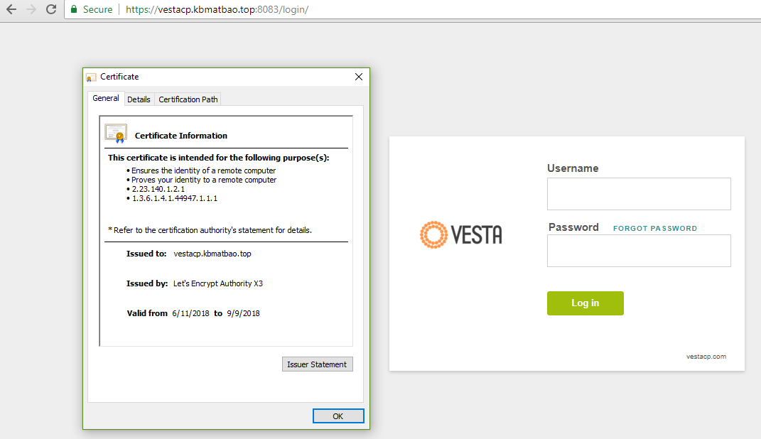 cài đặt SSL cho vestaCP 3