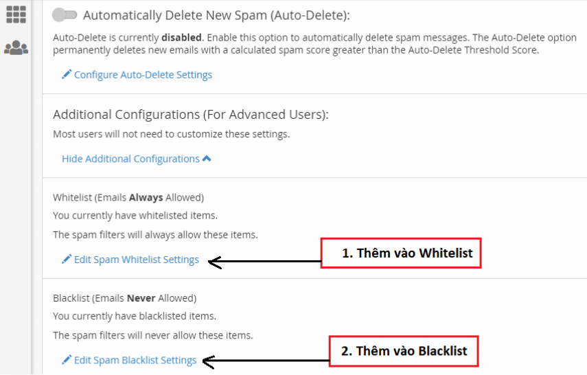 Hướng dẫn sử dụng Spam Filters trên Email hosting 4