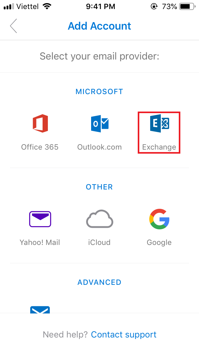 Hướng dẫn cấu hình tài khoản Email4B vào ứng dụng Outlook trên IPhone ...