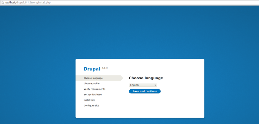 Drupal là gì? Màn hình cài đặt Drupal