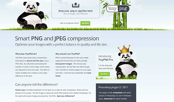 TinyPNG là plugin đặc biệt dành riêng cho hình ảnh có định dạng JPEG và PNG
