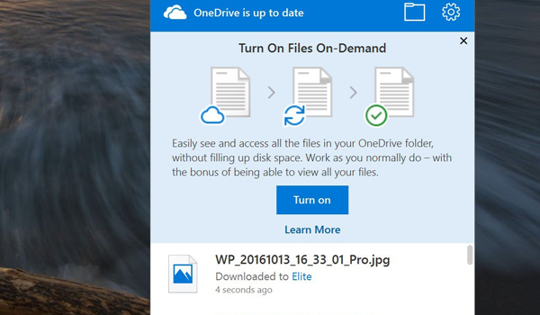 Windows 10 Fall Creators Update provides OneDrive Files On-Demand feature for easy file access