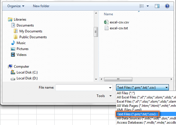 CSV là gì? Bạn có thể mở file .csv bằng Excel qua lệnh Open.