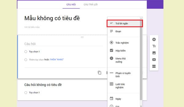 Google Form là gì? Các loại đáp án của Google Form