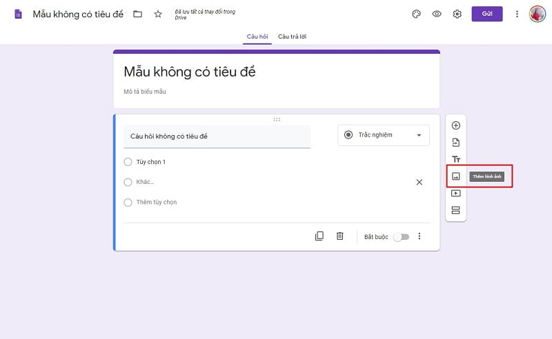 cách thêm hình ảnh vào google form