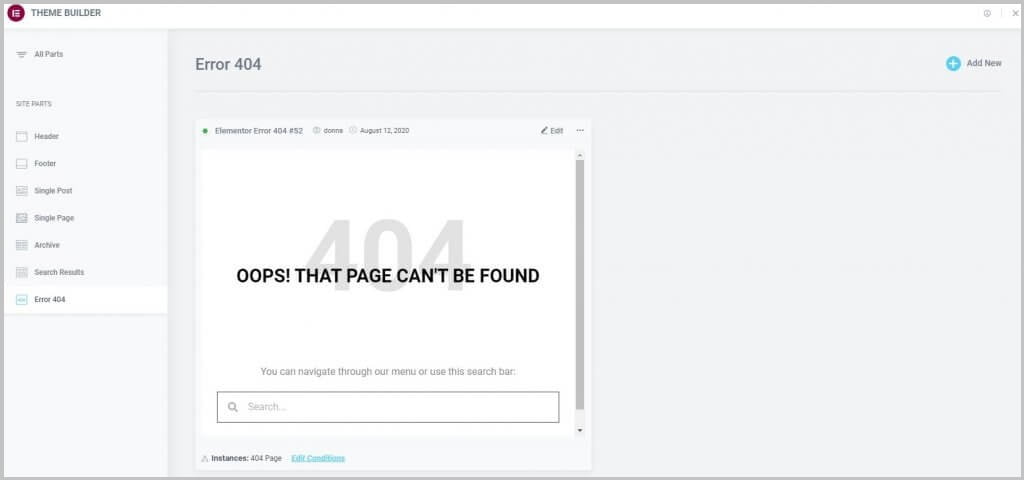 Error 404 Site Part