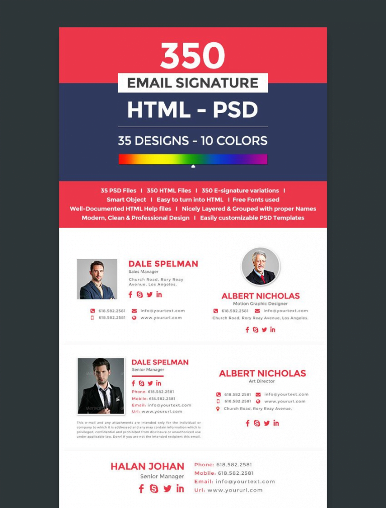 Tổng hợp Template mẫu chữ ký Email chuyên nghiệp