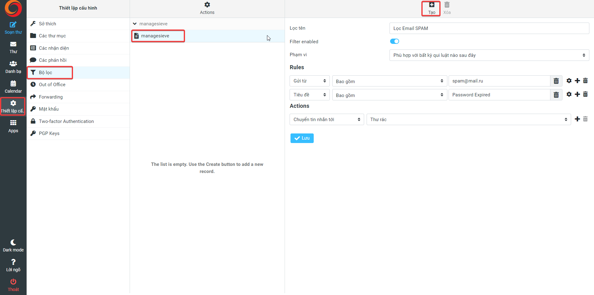 Webai Pro Hướng dẫn sử dụng Webmail - Email Pro v4 - Trung tâm hỗ trợ kỹ thuật ...