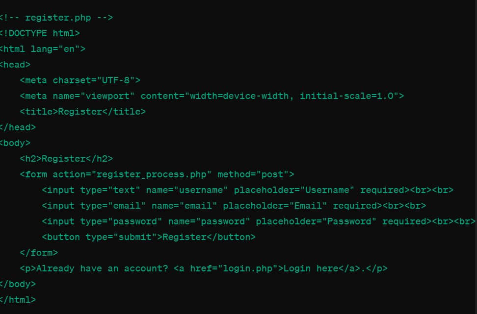 Giao diện hiển thị code php