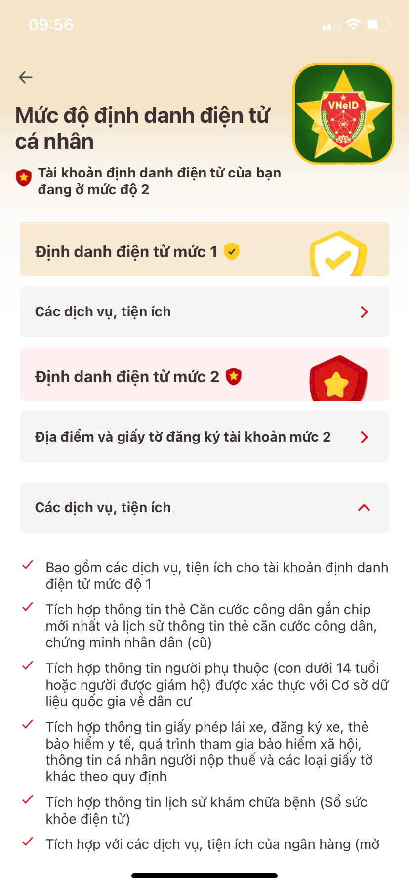 Xác minh thông tin tài khoản VNEID