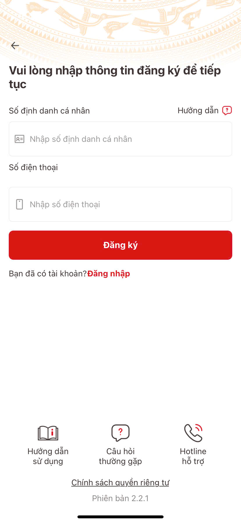 Cách đăng ký tài khoản định danh điện tử trên ứng dụng VNEID