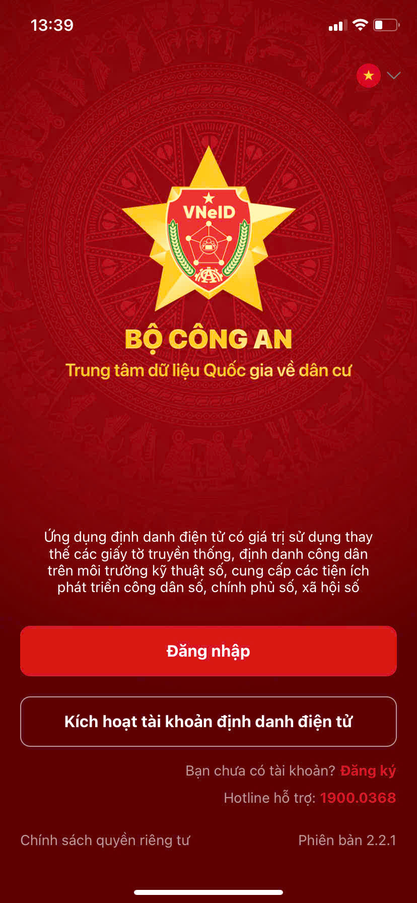 Đăng ký tài khoản định danh điện tử VNEID