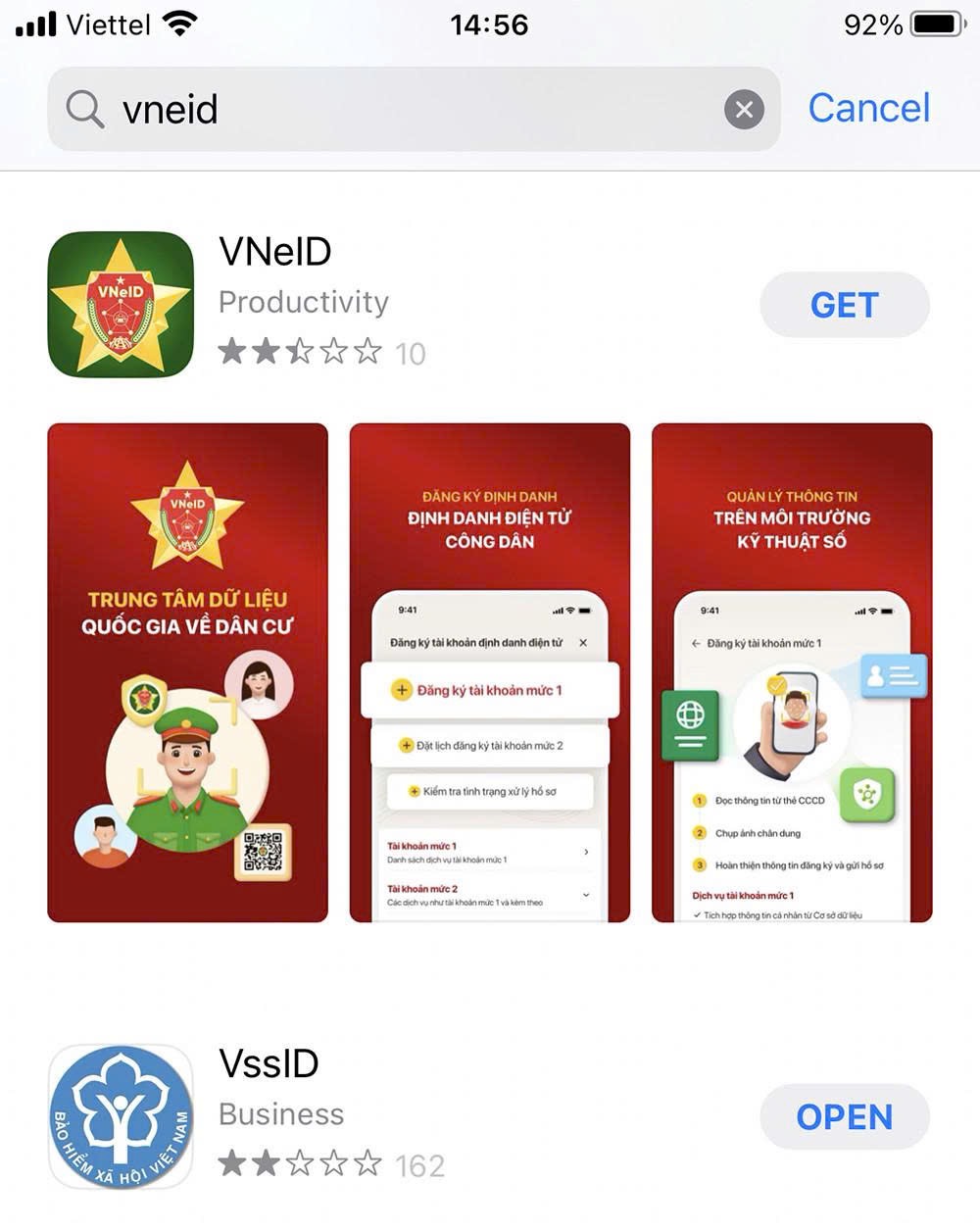 hủy ứng dụng VNeID trên điện thoại cũ