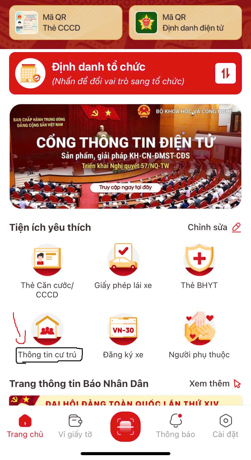 Kiểm tra thông tin cư trú trên VNEID