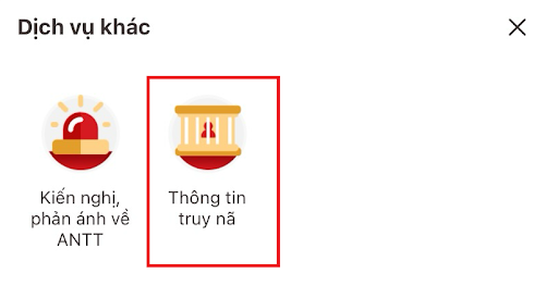 Tra cứu đối tượng truy nã trên VNEID