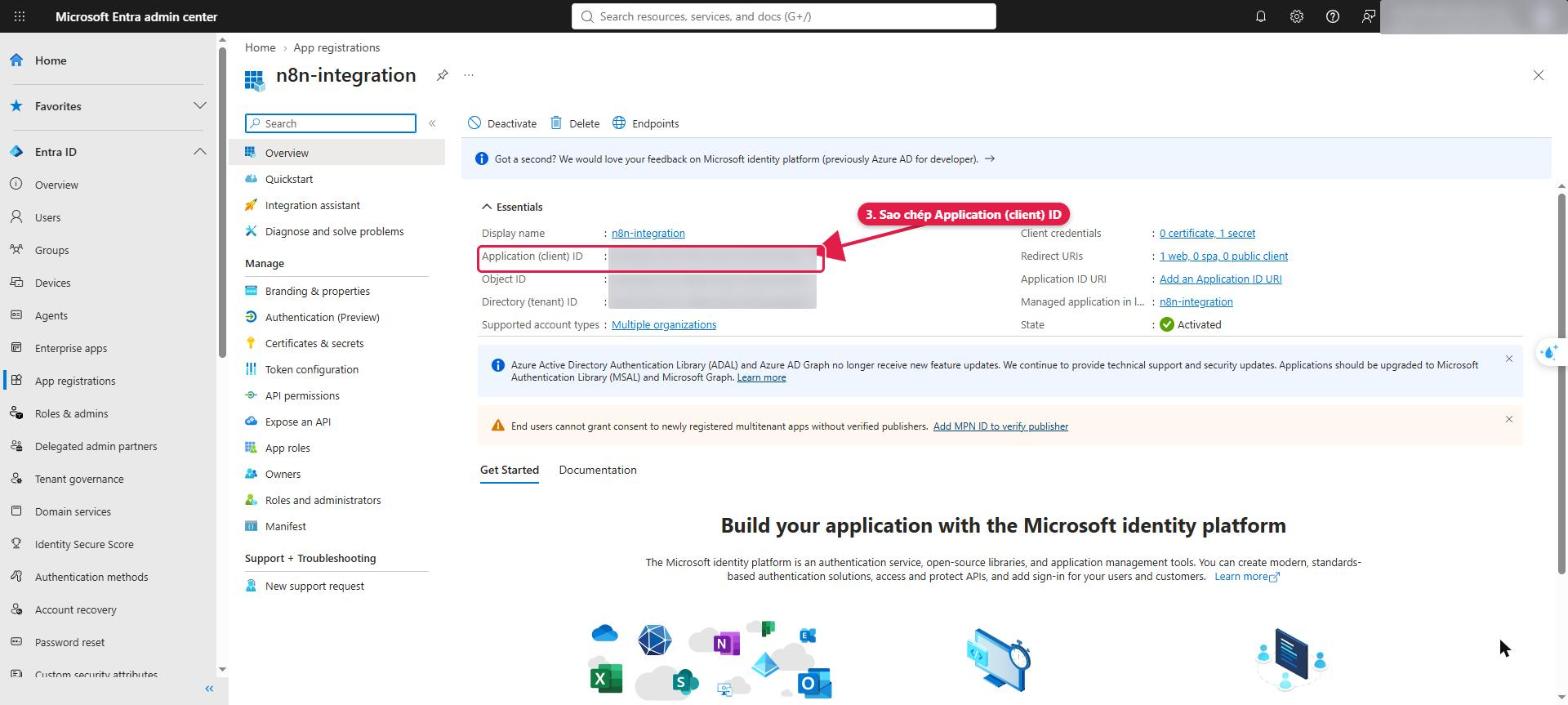 Sao chép Application (client) ID