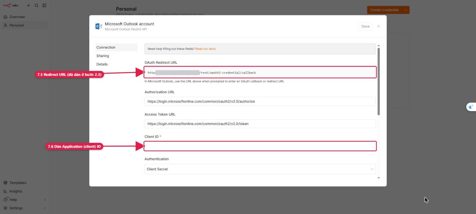 Kiểm tra Redirect URL và dán Client ID